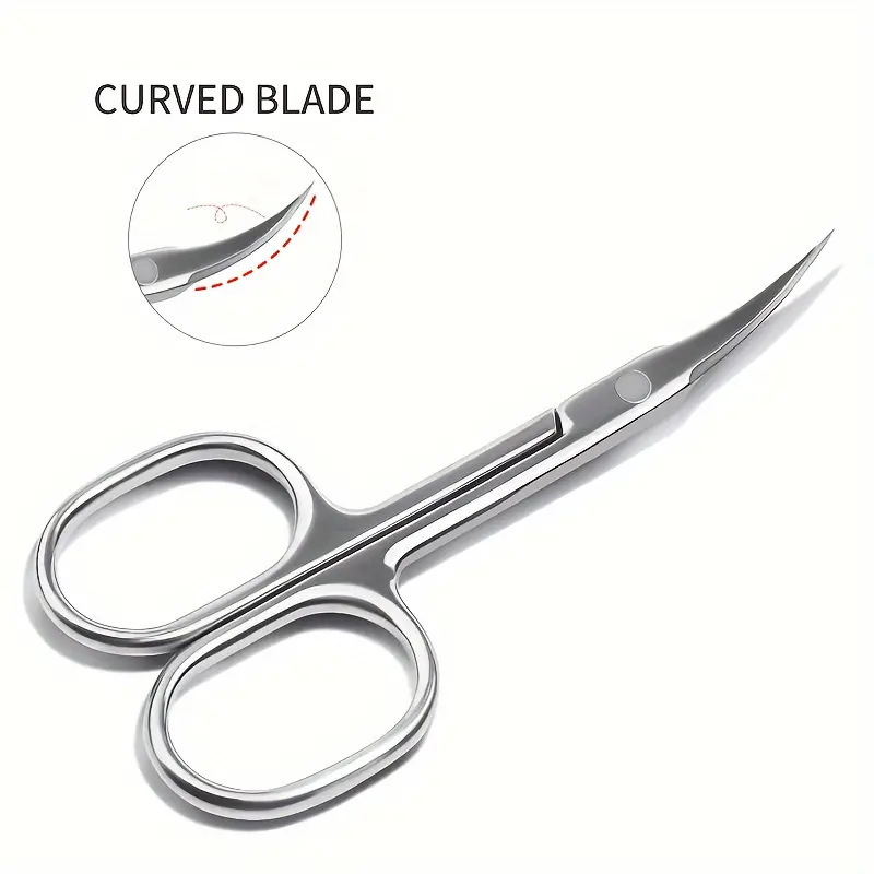 Cross-border labeling stainless steel dead skin scissors Russian-style pre-treatment cuticle nail eyebrow trimming scissors pointed beauty scissors