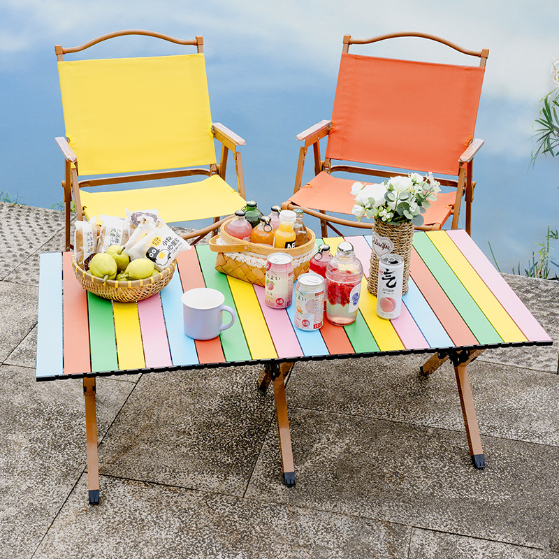 Silla Kermit mesa y silla plegable al aire libre silla de playa camping pesca taburete plegable portátil puesto mesa cubierta de silla mesa de rollo de huevo