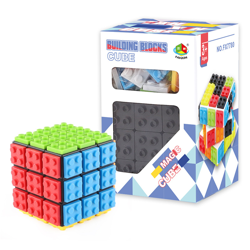 Bloques de construcción de Panxin Cubo de Rubik educación temprana educativa para niños ensamblando bloques de construcción rotación suave Cubo de Rubik de tercer orden juguetes exportación transfronteriza