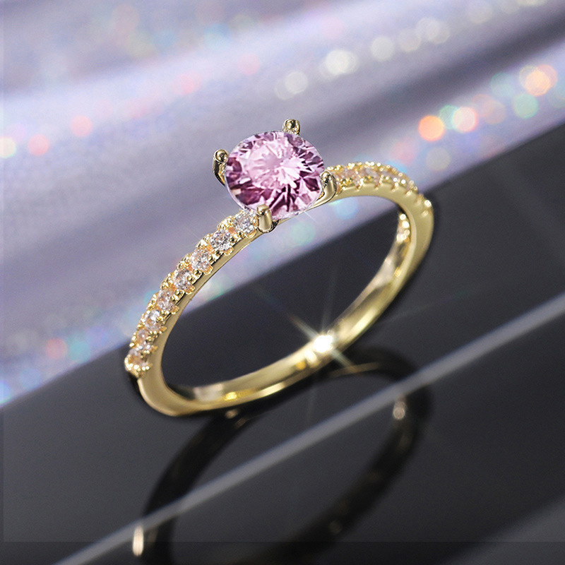H545 golden pink stone