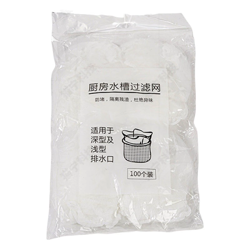 Фильтр для раковины Одноразовый бассейн остаточного остатка фильтра сетчатый мешок для кухонного дренажа для предотвращения засорения эластичные утечки сетки оптом