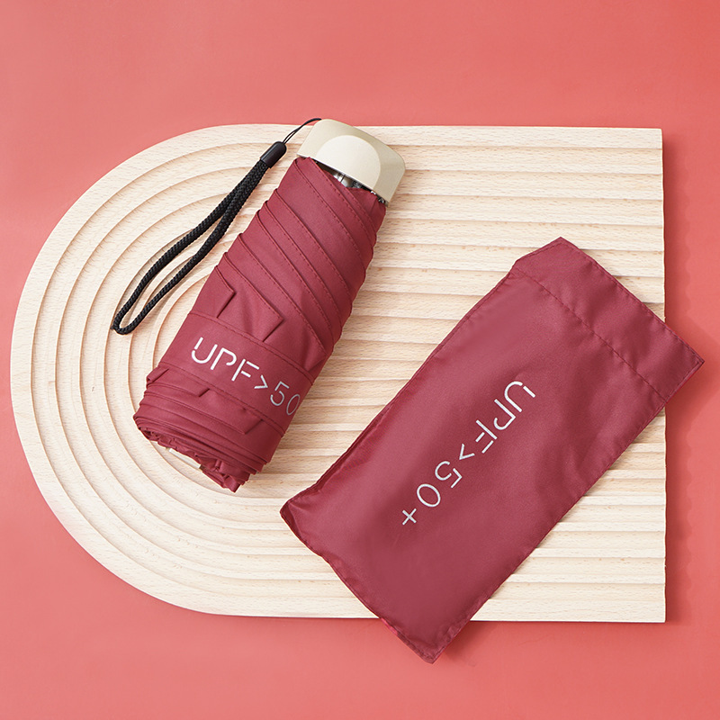 Paraguas de sol paraguas a prueba de UV para mujer logotipo personalizado paraguas publicitario upf50 + plano 50% bolsillo plegable pequeño paraguas de sol