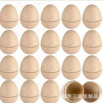 现货可降解复活节万圣节圣诞节纸浆DIY儿童纸浆鸡蛋多尺寸节日装