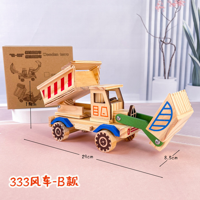 【木の車シリーズ】木のロケットの模型のおもちゃの新型の長征5号のロケットは子供のおもちゃを並べます。|undefined