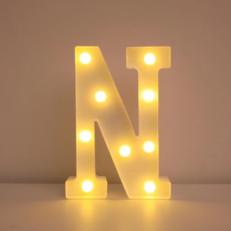 26 lámparas de letras INS viento digital modelado luz de atmósfera propuesta de boda fiesta de cumpleaños decoración de luces