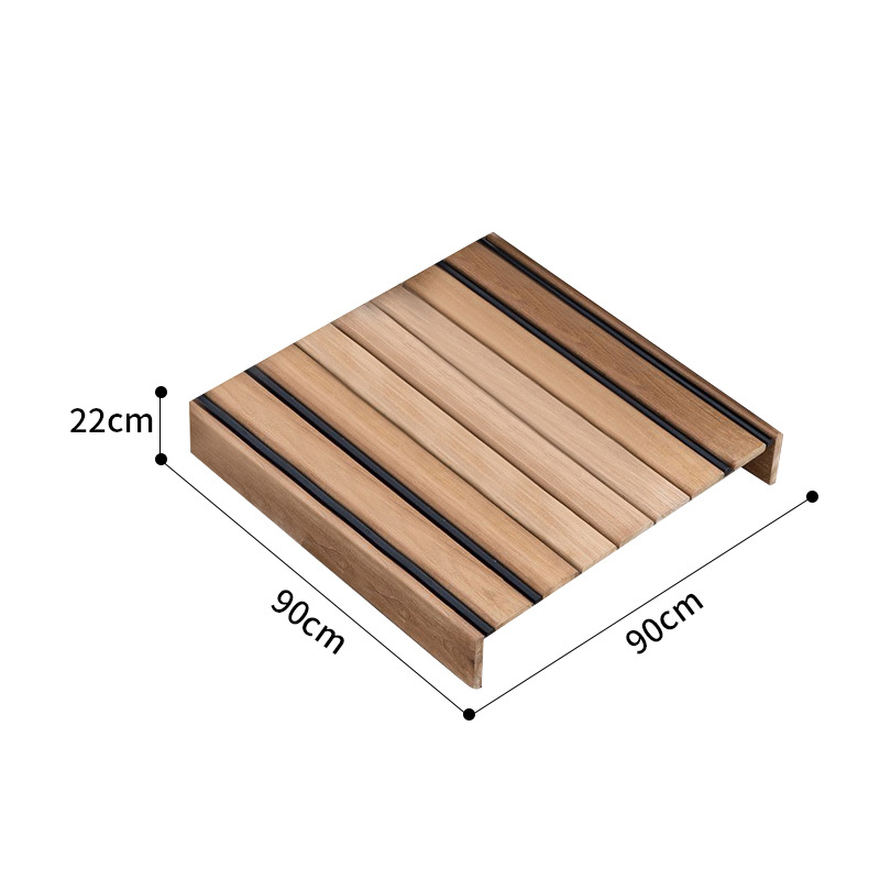 Sofá de ratán de teca al aire libre, patio, balcón al aire libre, jardín, ocio, hotel, muebles creativos de madera maciza