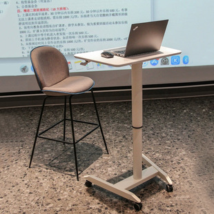 Renxin Automatic Lifting Table Laptop Table Sitting Standing Office Movable Training Platform Classroom Platform