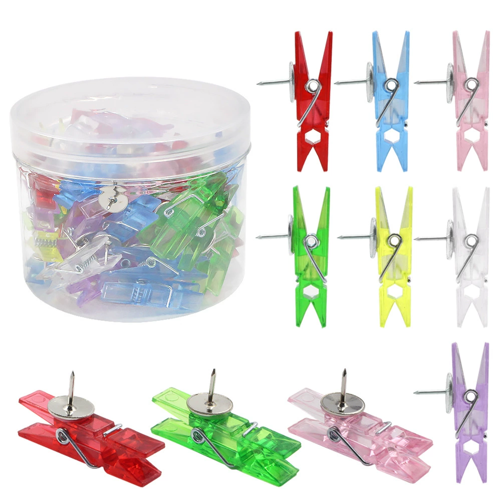 50 шт. Творческий черный белый пластиковый зажим настенный гвоздь связующее фото настенный зажим