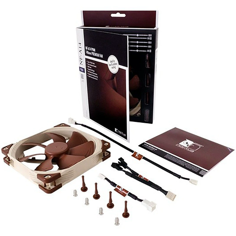 Noctua NF-A14 корпусной вентилятор 14см с контролем температуры PWM холодный радиатор охлаждения CPU тихий вентилятор для настольного ПК