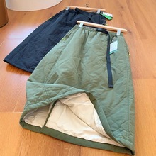 2025秋冬季新款休闲风夹棉半身裙女加厚保暖轻薄半身棉裙时尚百搭