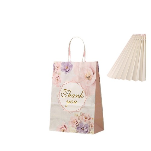 Gold-Embossed Heart-Shaped Kraft Paper Bags for Baking, Candy, and Takeout Packaging  
Valentine's Day Gift Handbags for Delivery—Wholesale Options