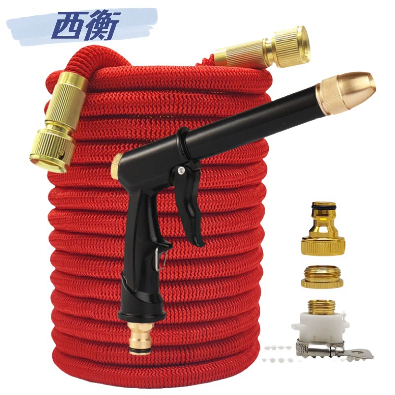 Оптовая продажа 3 раза телескопическая водопроводная труба садовая водопроводная труба высокого давления водяная пушка садовая мойка автомобиля мойка окна водопроводная труба трансграничный красный