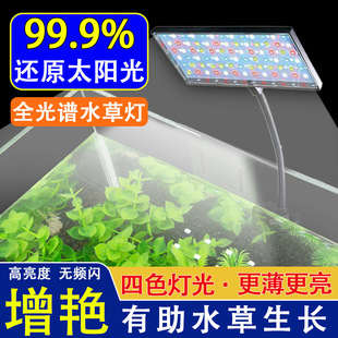 USB Aquarium Light for Aquatic Plants, Led Waterproof Aquarium White-Blue Plant Tank Brightening Light, Led Aquarium Landscaping Light