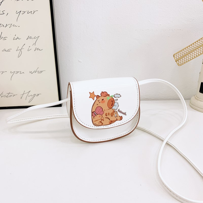 Red popularidad Capibara, bolso de hombro para niños y niñas, mini lindos bolso de impresión extranjera para bebés, nuevo bolso para niños