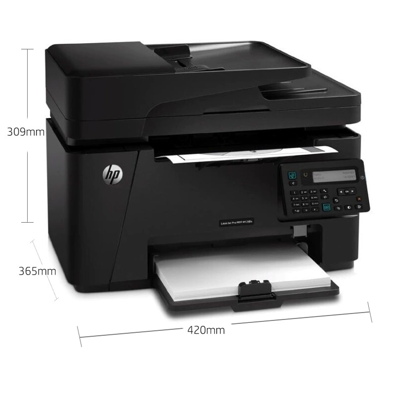 HP (HP) m128fn черно-белый лазерный принтер, печать, копия, сканирование, факс, многофункциональный all-in-one