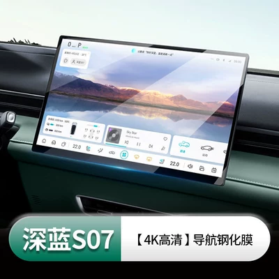 for Central Control, Car interior film - high-definition-deep-blue-s07-l07-l06-ultra-navigation-tempered-film-156inch