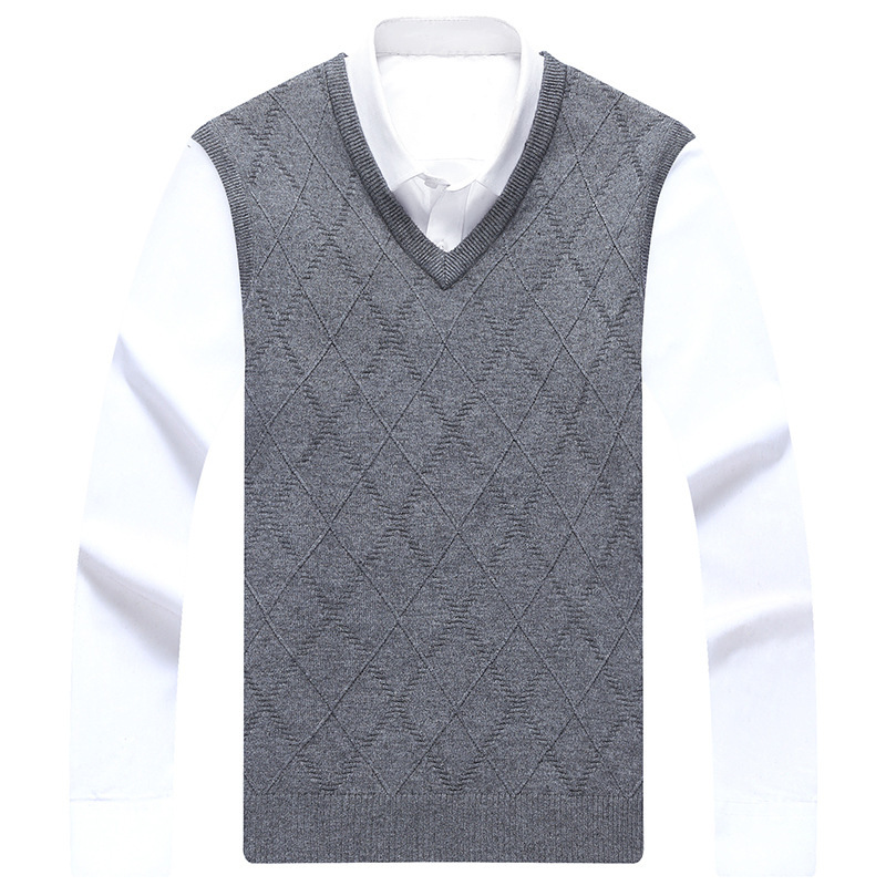 2025 Autumn/Winter Sleeveless Knitted Vest for Men, Large Size Wool Vest, Diamond Pattern Sweater Vest, Casual Sweater Gilet 2025 Autumn/Winter Sleeveless Knitted Vest for Men, Large Size Wool Vest, Diamond Pattern Sweater Vest, Casual Sweater Gilet