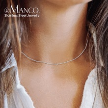 St.delan韩式不锈钢项链镀金锁骨链简约时尚装饰颈链跨境饰品批发