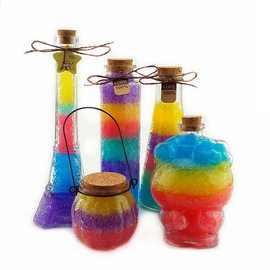 DIY星空瓶彩虹瓶海洋瓶许愿瓶海绵宝宝泡大珠全套材料包生日礼物