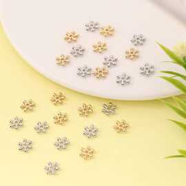 电镀CCB雪花垫片散珠隔珠 DIY手工手链串珠编织材料 厂家现货批发
