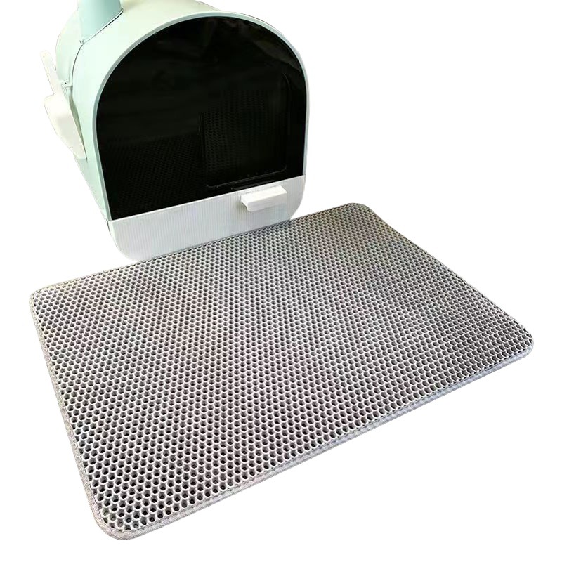 EVA de doble capa antideslizante estera de arena para gatos caja de arena para mascotas estera de filtro de arena resistente al desgaste resistente a los arañazos estera de control de arena para gatos fuente de fábrica