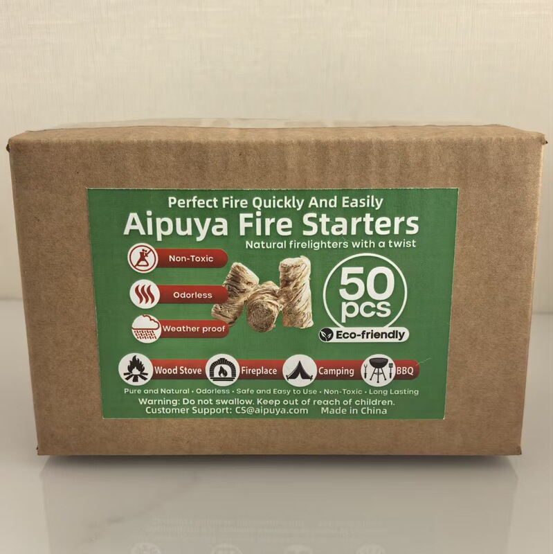 Carefully Selected 50 Pieces/Box of Waxwood Sticks, Wood Shavings, Fire-Starting Sticks for Barbecue, Stove, Camping, and Quick Fire-Starting