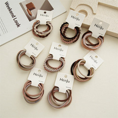 5 Pack Hairstyle Bands 2023 Model, Japanese and Korean Simple and Versatile Hair Ties, Elastic Rubber Headbands