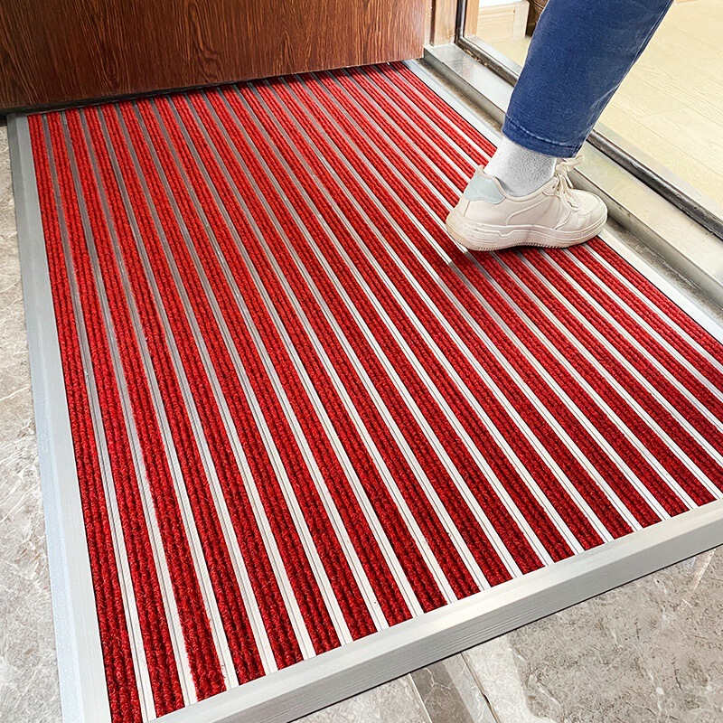 Red Aluminum Alloy Dust-proof Floor Mat Household Advanced Entrance Door Carpet Door Entrance Foot Mat Door Non-slip Door Mat