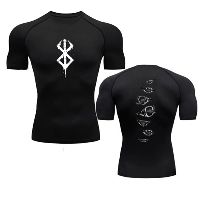 Новые мужские колготки в Европе и Америке, летняя быстросохнущая одежда для фитнеса, высокоэластичная тренировочная мужская спортивная одежда с короткими рукавами, впитывающая пот, мужская спортивная одежда на открытом воздухе