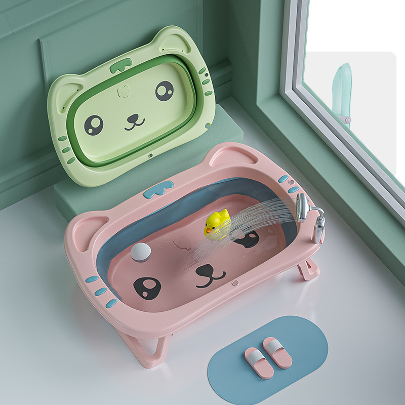 Cute baby folding bathtub soft and comfortable quality pp material baby bathtub wholesale