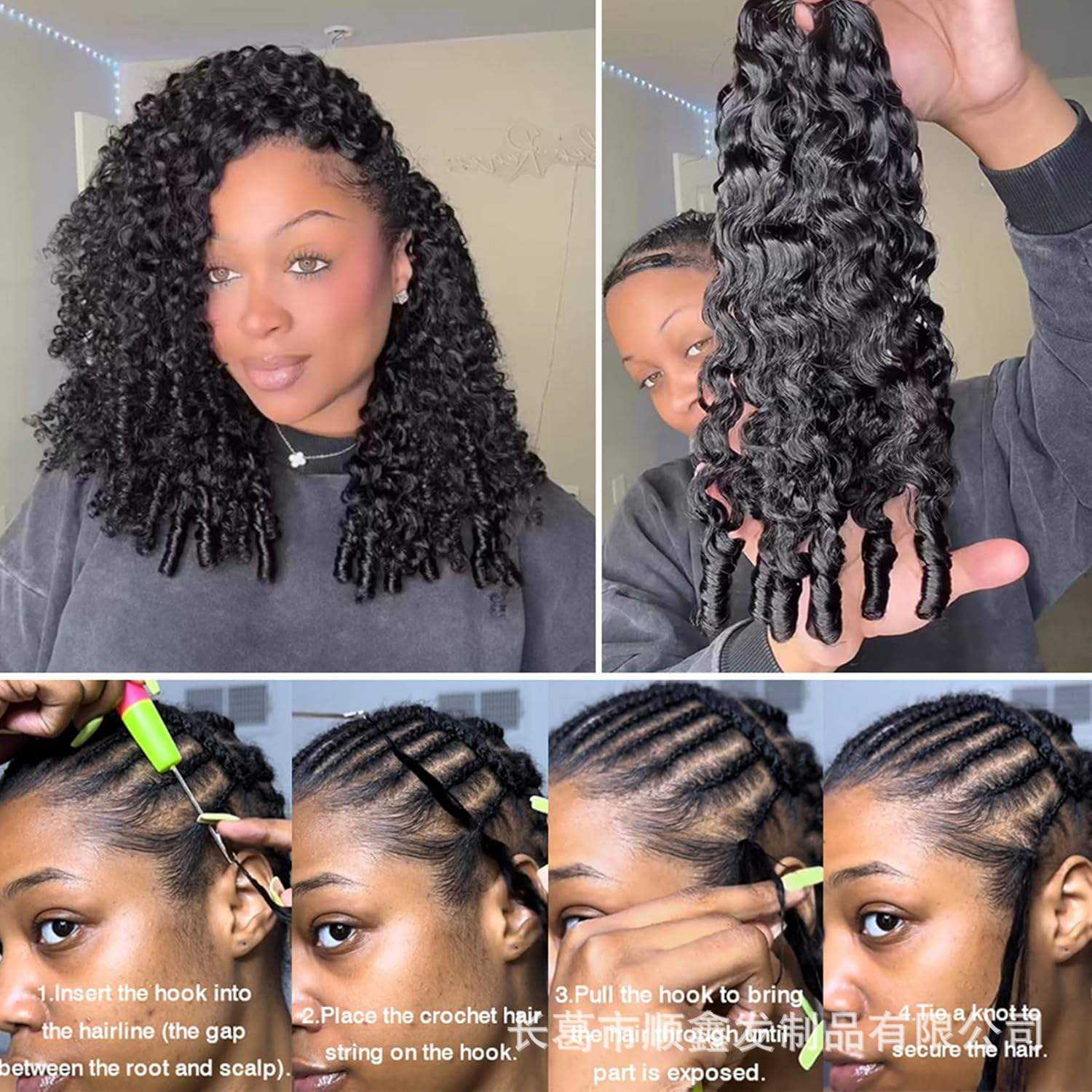 Extensiones de Cabello Humano de Pluma, Cabello Real, Tejido a Mano