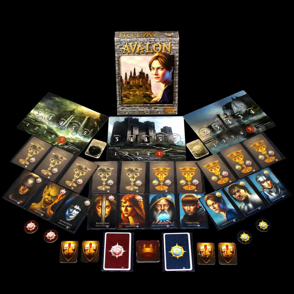 Полный английский Avalon Avalon Resistance Organization Arthur Legend Quest настольноя игра
