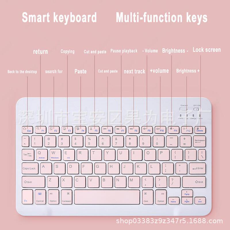 For Huawei Apple Mobile Phone Tablet PC Wireless Keyboard Silent Mouse ipadair4 Bluetooth Keyboard 10 Inch