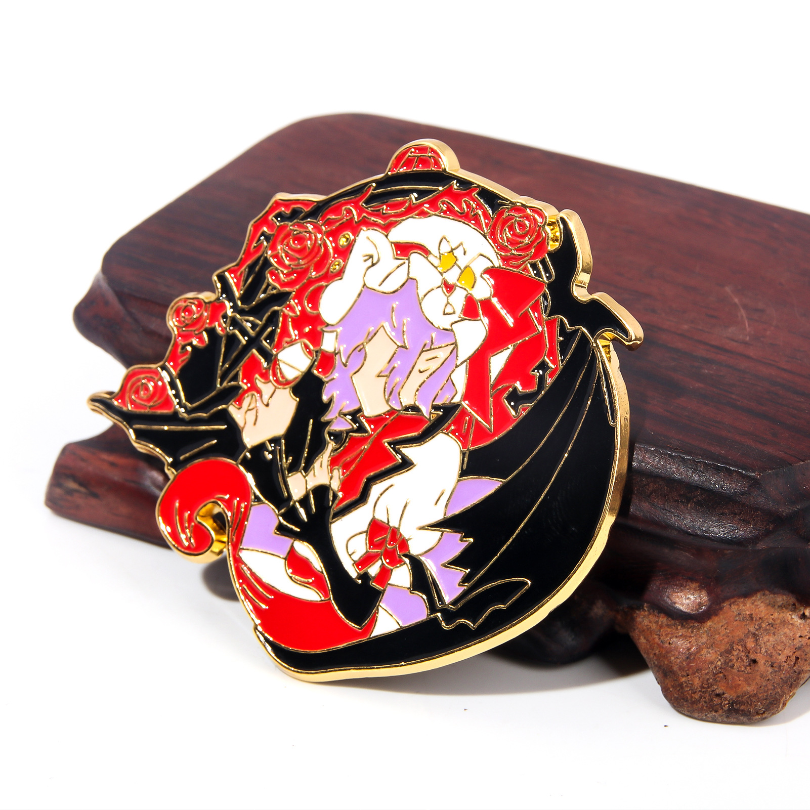 Oriental project enamel brooch eight clouds purple figure badge fantasy township 17 years old purple mother fjdjqiweiop