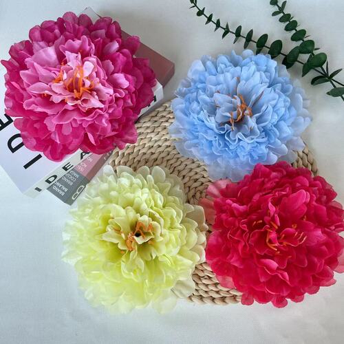 19cm large peony head simulation flower lantern decoration wedding floor arch flower arrangement gift box ornaments silk flowers