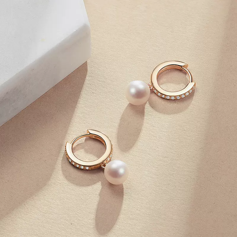 摩天轮银饰品批发日韩复古电镀S925耳饰高级感气质百搭珍珠耳环女