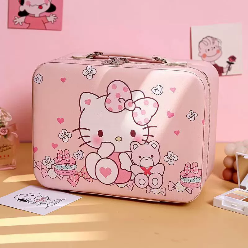 Handheld capacious cosmetic bag with down, custom-made