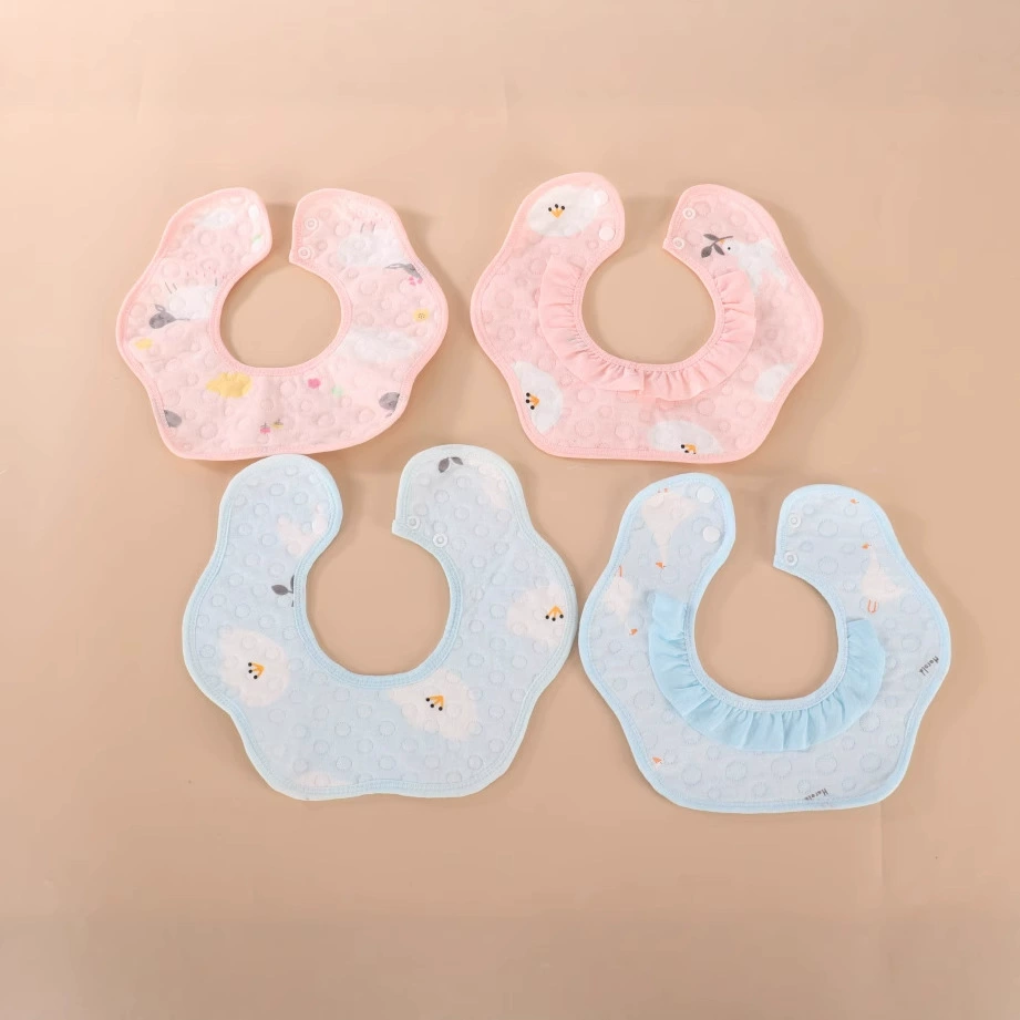 Детские нагрудники из чистой хлопковой марли, салфетки для вытирания слюны для мальчиков и девочек, нагрудники от рвоты, класс А, защита от рвоты, практичная модель.