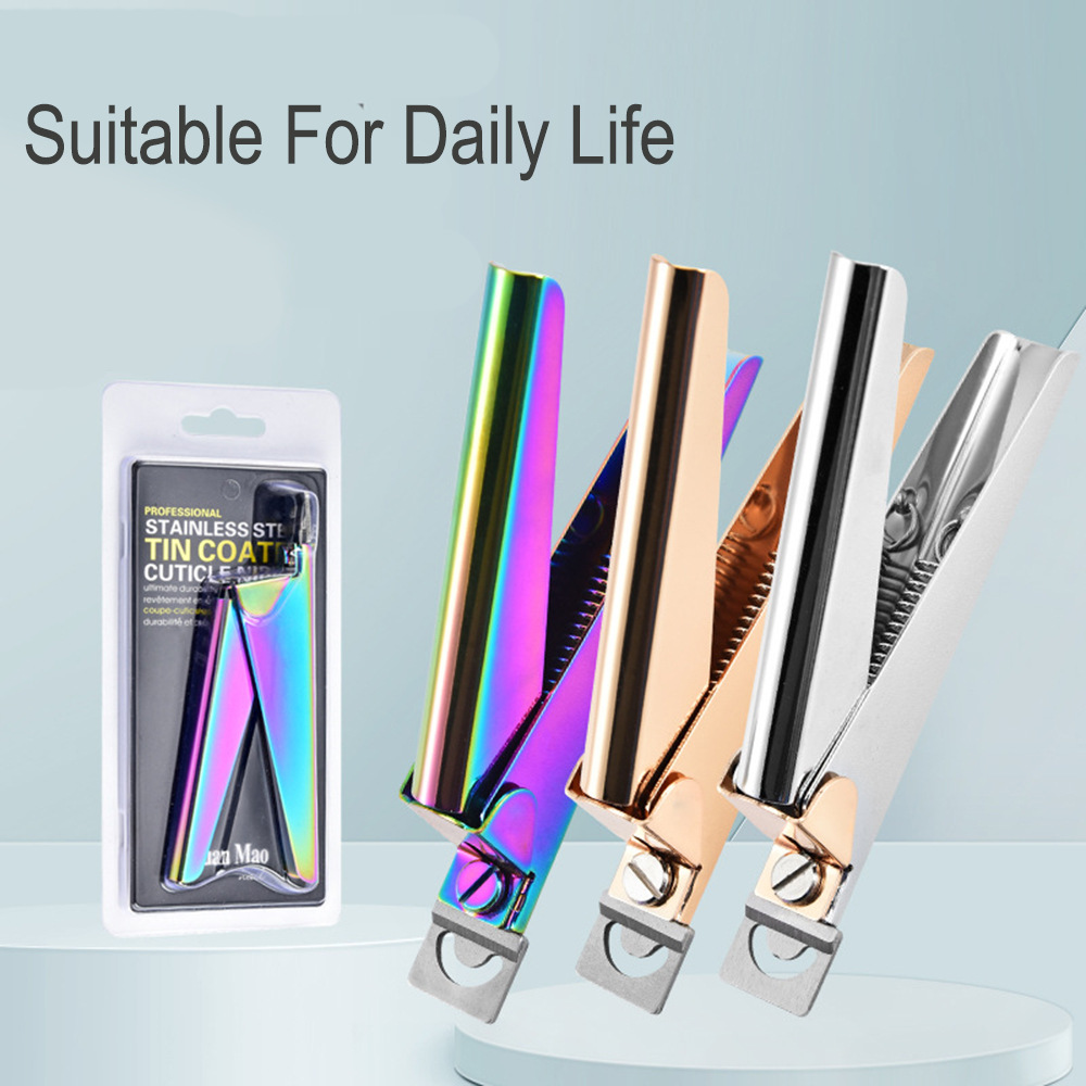 Manicure Tools Straight Scissors Stainless Steel U-Shaped Nail Scissors DIY French Extension Phototherapy Nails Crystal Nail Scissors