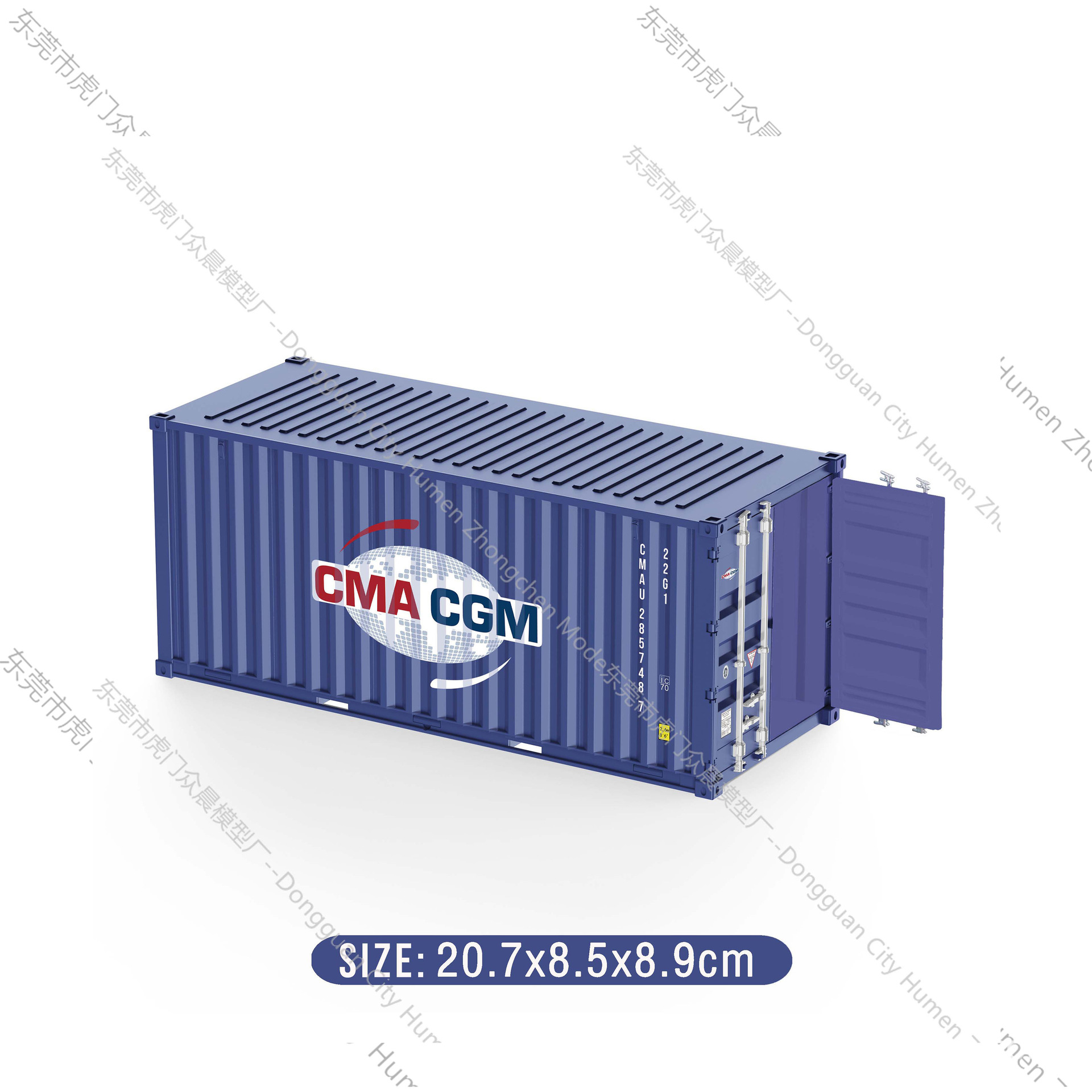 Modelo de contenedor mediterráneo Pequeños adornos industria logística Regalo de acompañante de negocios Soporte de impresión de logotipo gráfico