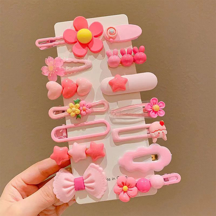 兒童花朵髮夾可愛寶寶不傷發bb夾發卡女童卡通碎劉海夾小女孩頭飾