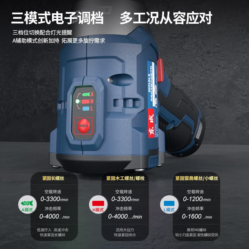 Dongcheng litio motor de carga motor de impacto sin escobillas 140 gran torque agujero perforado tornillo de doble duración eléctrica image 2