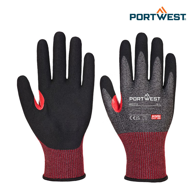 PORTWEST/波伟斯特 A673 CT200 AHR13丁腈涂层防切割手套