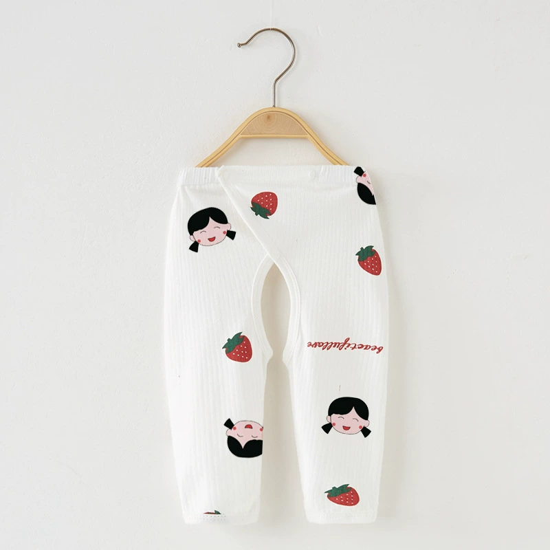 Children's autumn cotton trousers for new born, demi-season thermal underwear, 0-3 month