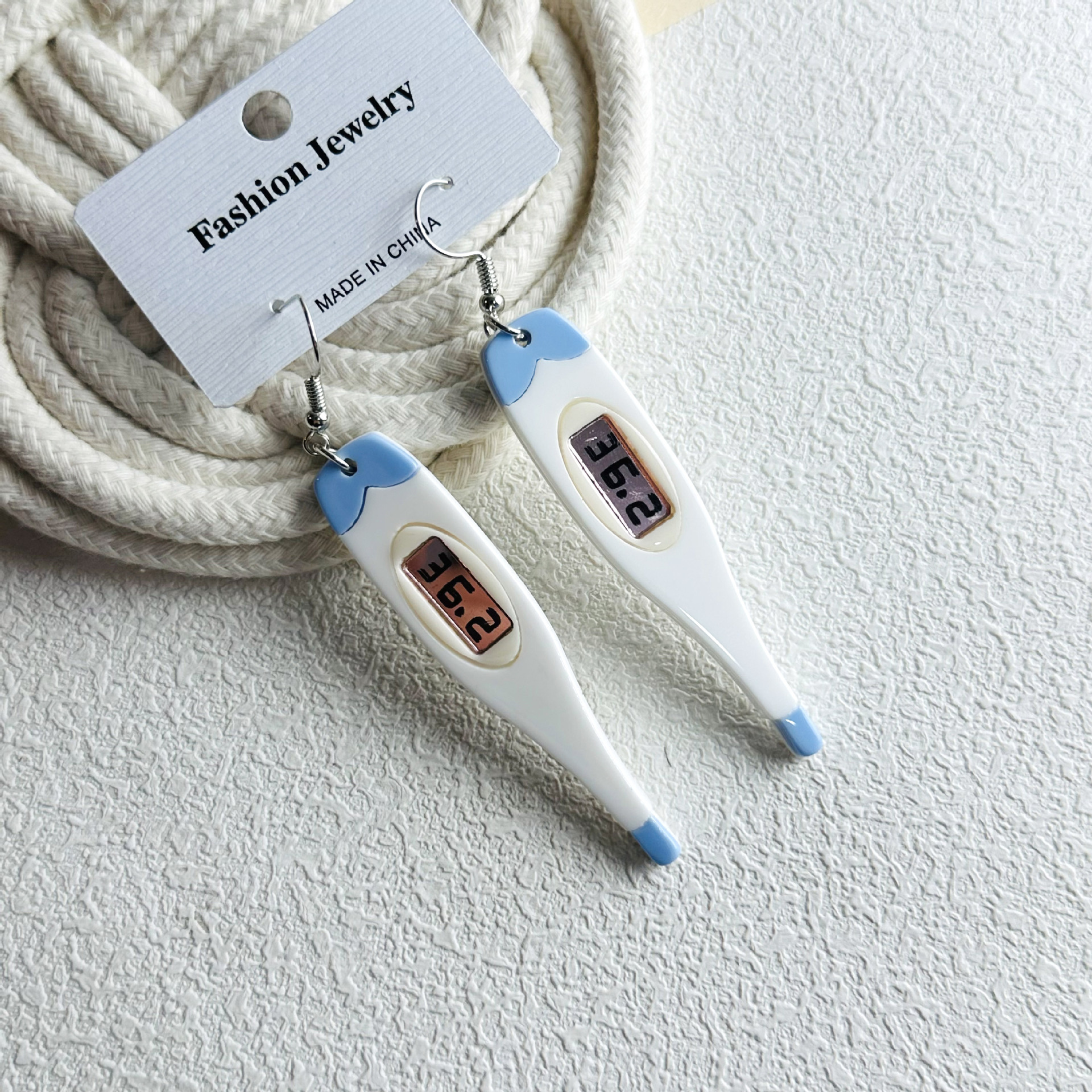 Holiday, Party Occasion 1 Pair Cartoon Style Cartoon Thermometer Arylic Drop Earrings
