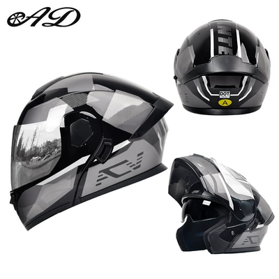 Motosiklet kaskı (dəbilqə) — Helmet for All Seasons, Electric Vehicle - dot3c-black-blade-silver-plated-mirror-hd-mirror-m-size-55-56cm