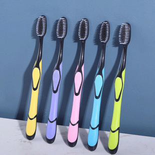Bamboo Charcoal Toothbrush Soft Bristles Adult Household Toothbrush Wholesale Bamboo Charcoal Men and Women Adult Toothbrush Manufacturer Wholesale Dropshipping