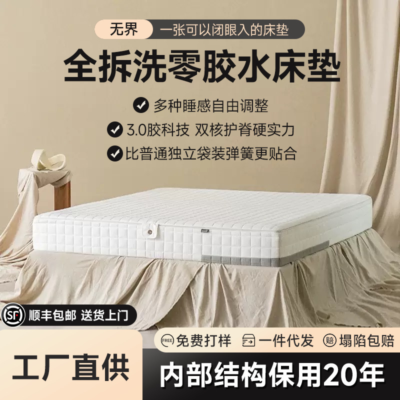 Fully Disassembled Glue-Free Mattress for Home Use, Independent Pocket Springs, Glue-Free, Dual-Use for Soft and Firm Sleeping, Adjustable Simmons Mattress