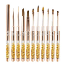 洁妮厂家美甲笔液体流沙金属杆彩绘拉线蕾丝花卉晕染渐变光疗秋菊