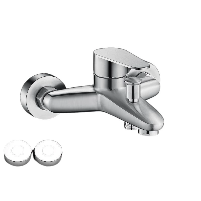 Cold -cold stainless steel shower bathroom bathing shower and dark installation of three -united bathtub hot and cold water faucet